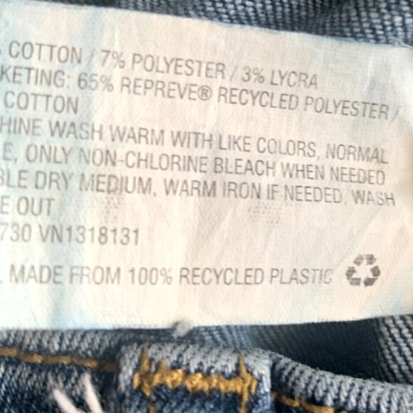 Universal Thread Blue Jeans 2-Tone Leg Distressed Raw Hem Sz 8/29R #125Q - Picture 8 of 8